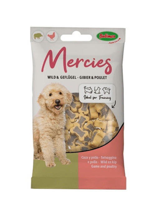 Friandises Mercies gibier et volaille 100g Bubimex