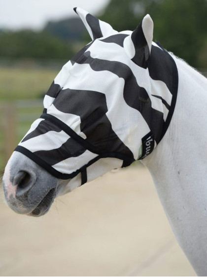Masque anti-mouches Buzz-Off Zebra Extended Nose Bucas