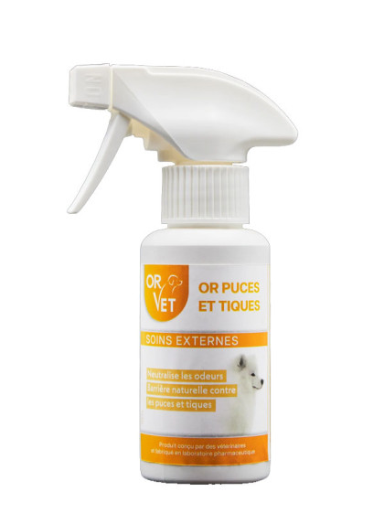 Spray Or-Puces et tiques 250ml Or-Vet