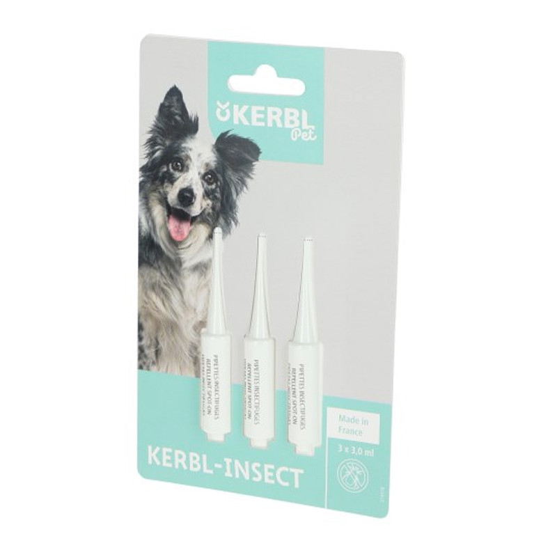 Pipettes insectifuges pour chien x3 Kerbl