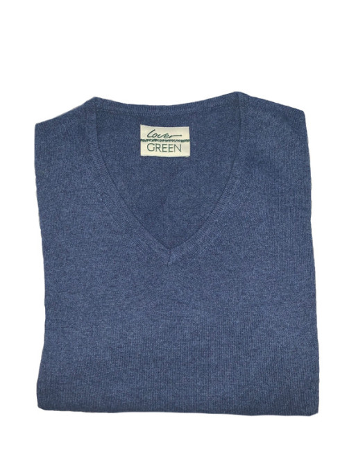 Pull en cachemire et laine col V femme Lovergreen