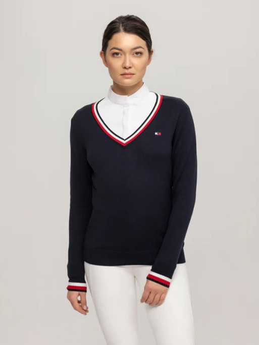 Pull col en V Indiana Hiver 2024 Tommy Hilfiger Equestrian