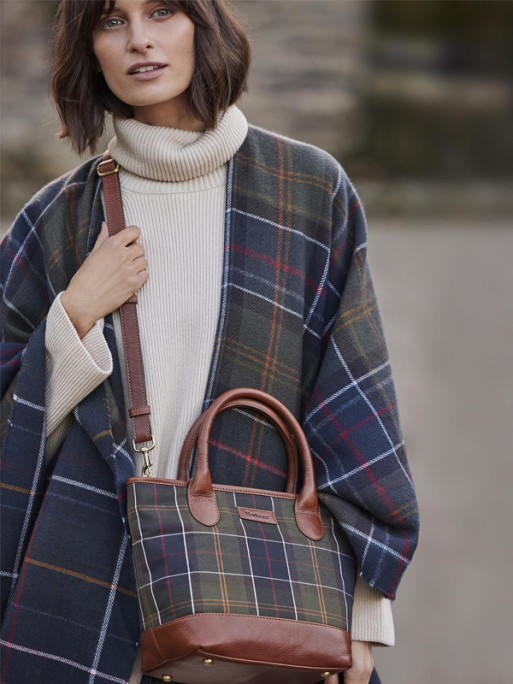 Sac en cuir et tartan Katrine Barbour