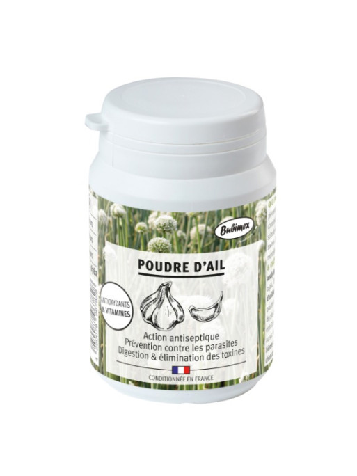 Complément alimentaire Poudre d'ail chien 60g Bubimex