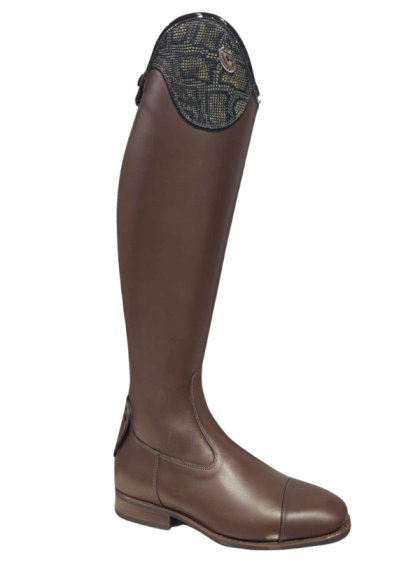 Bottes Salento personnalisation Bolgeri coutures vernies moka sans lacets marron De Niro n°8