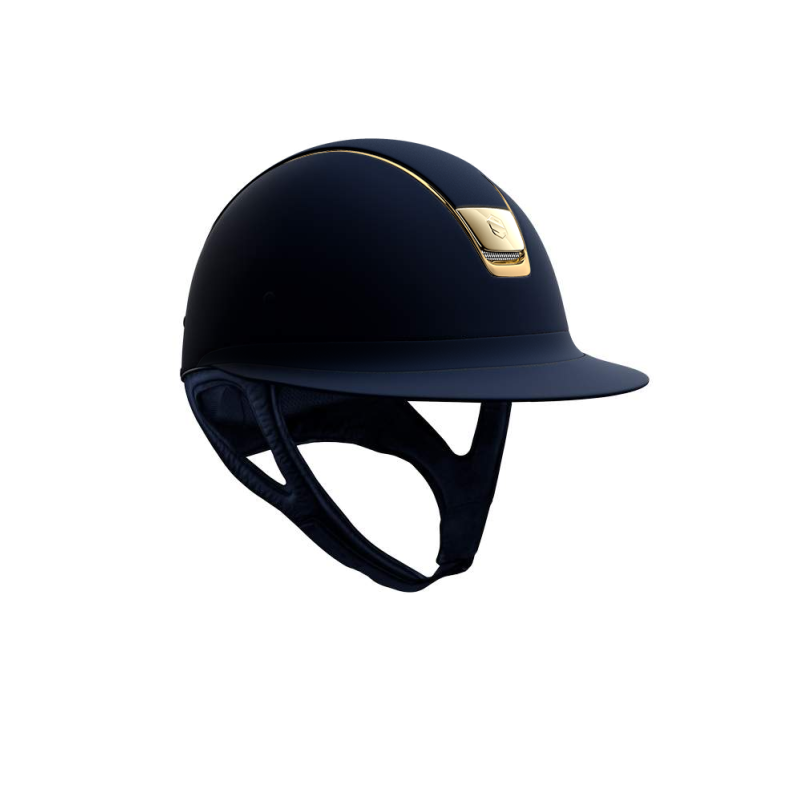 Casque Miss Shield Shadowmatt 2.0 blason et liseré chrome gold Samshield