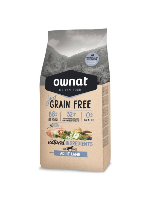 Croquettes Just Grain Free Adult Lamb Ownat 3kg