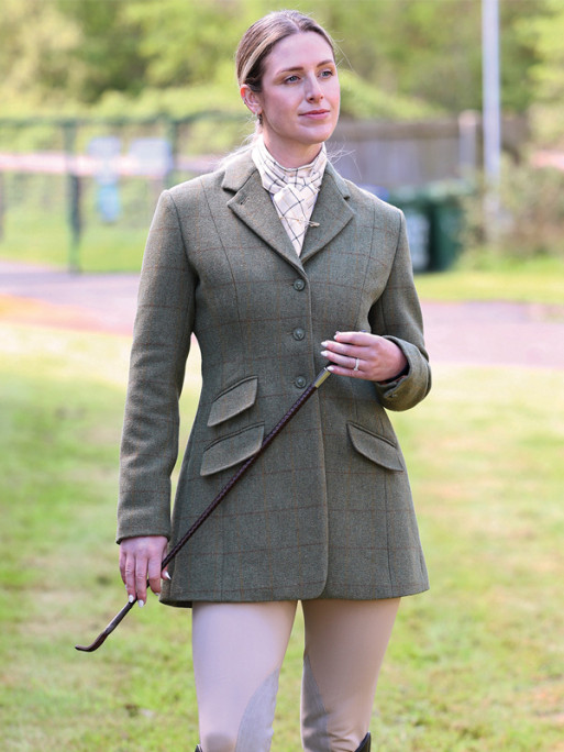 Veste d equitation cintree en Tweed femme 720g Cavaliere