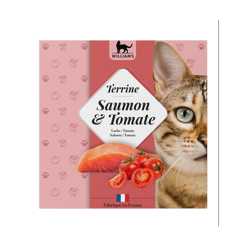 Terrine pour chat saumon/tomate 80g William's