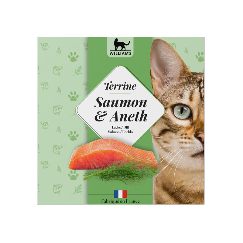 Terrine pour chat saumon/aneth 80g William's