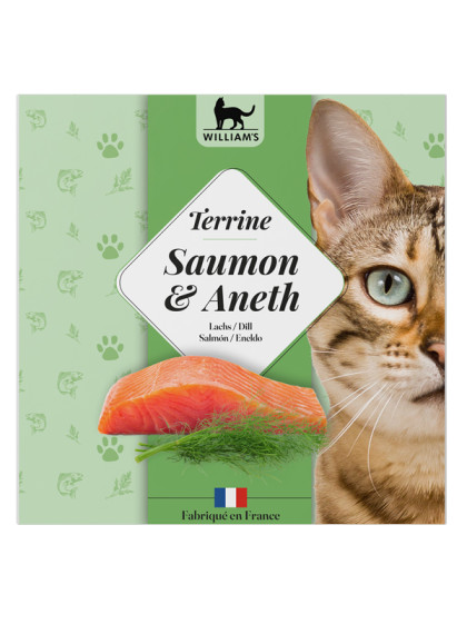 Terrine pour chat saumon/aneth 80g William's