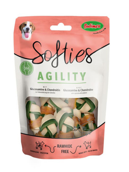 Friandises chien poulet Softies Agility x8 120g Bubimex