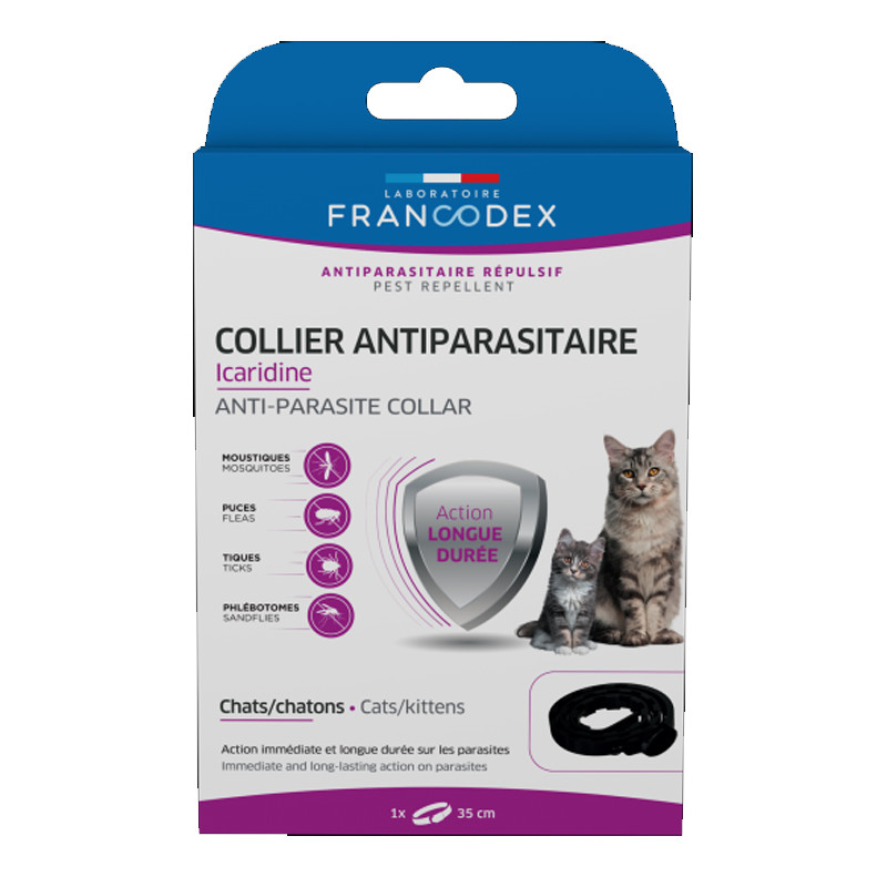 Collier antiparasitaire Icaridine chat Francodex