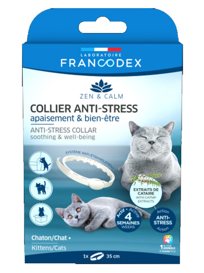 Collier répulsif et anti-stress chaton et chat Francodex