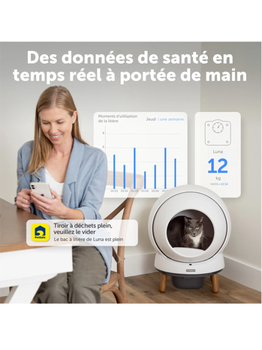 Bac à litière autonettoyant connecté Smart Pin PetSafe