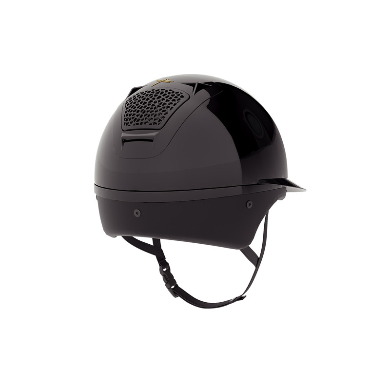 Casque Voronoï sans protection temporale black glossy visière longue Freejump