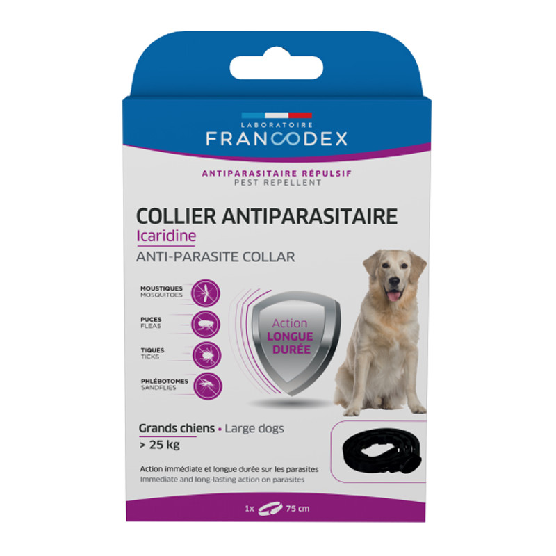 Collier antiparasitaire Icaridine grand chien Francodex