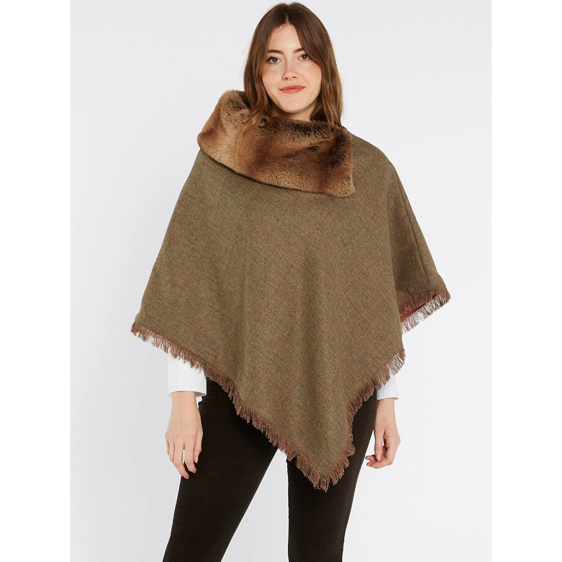 Poncho en tweed Silverfir Dubarry