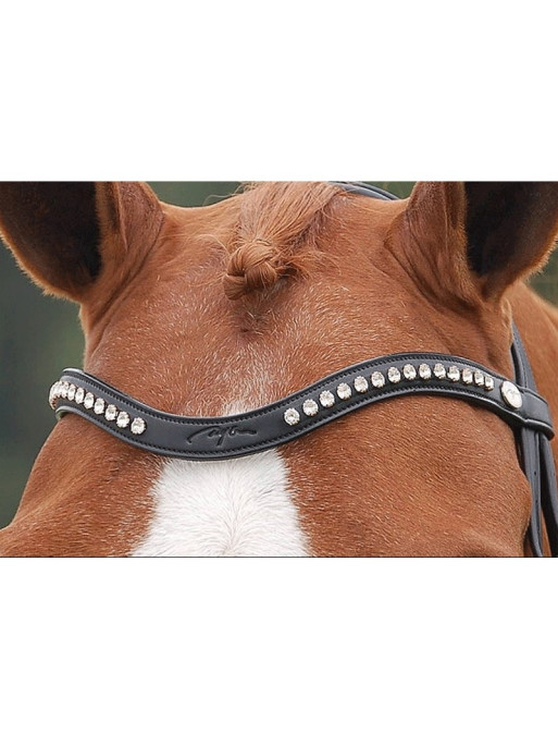 Frontal V cristaux Swarovski blancs "Dressage Collection" Dy'on