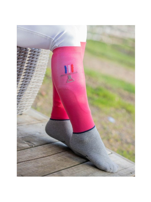 Chaussettes France enfant Jump'In fuchsia