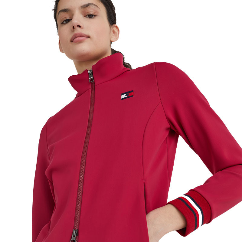 Veste Softshell Jacke Performance Tommy Hilfiger Equestrian rouge zoom