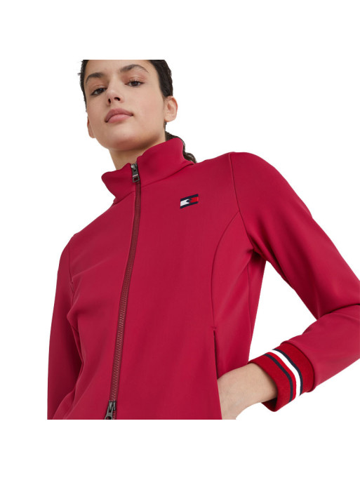 Veste Softshell Jacke Performance Tommy Hilfiger Equestrian rouge zoom