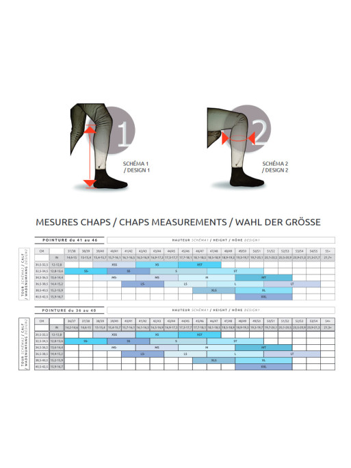 Guide des tailles Bottes Liberty One Freejump