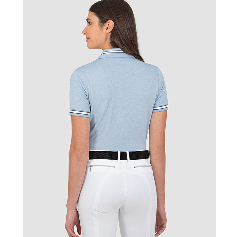 Polo femme Equiline bleu ciel