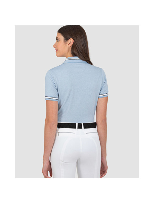 Polo femme Equiline bleu ciel