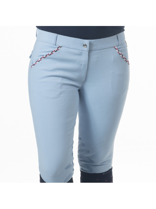 Pantalon d'équitation femme Mendoza Flags&Cup bleu face