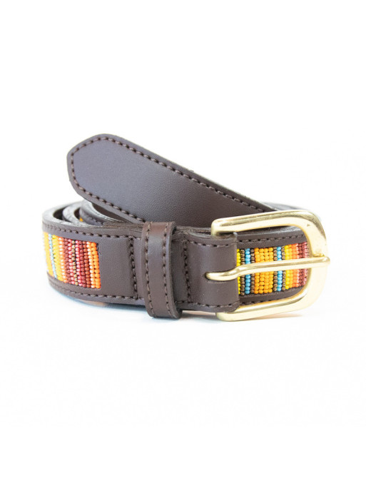 Ceinture Perles faites main Kentucky orange 1