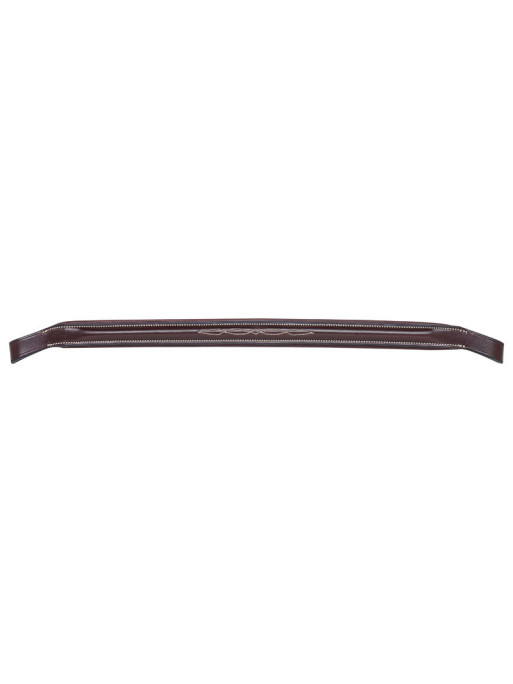 Frontal surpiqué cuir plat Equiline marron