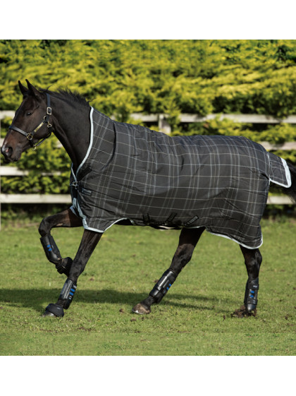 Couverture cheval Horseware Rhino Wug Vari Layer  black grey white check & grey