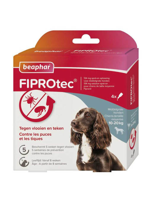 Pipettes antiparasitaires chien Fiprotec Beaphar