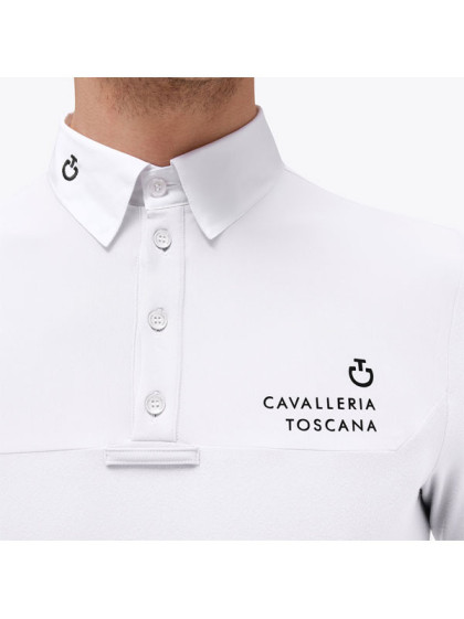 Polo de compétition en jersey homme Cavalleria Toscana