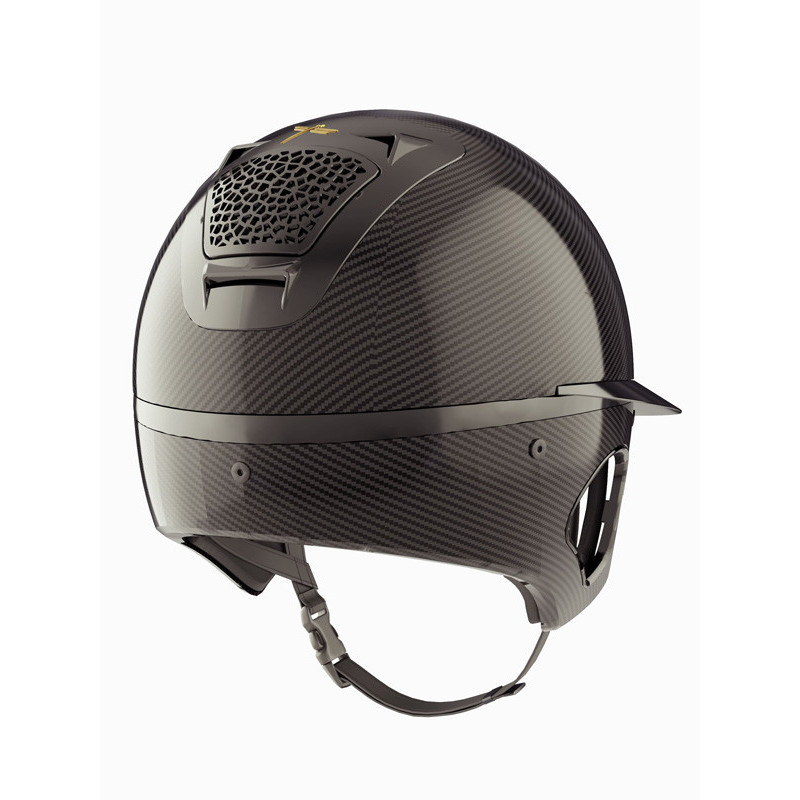 Casque Voronoï noir avec protection temporale Glossy visière longue Freejump